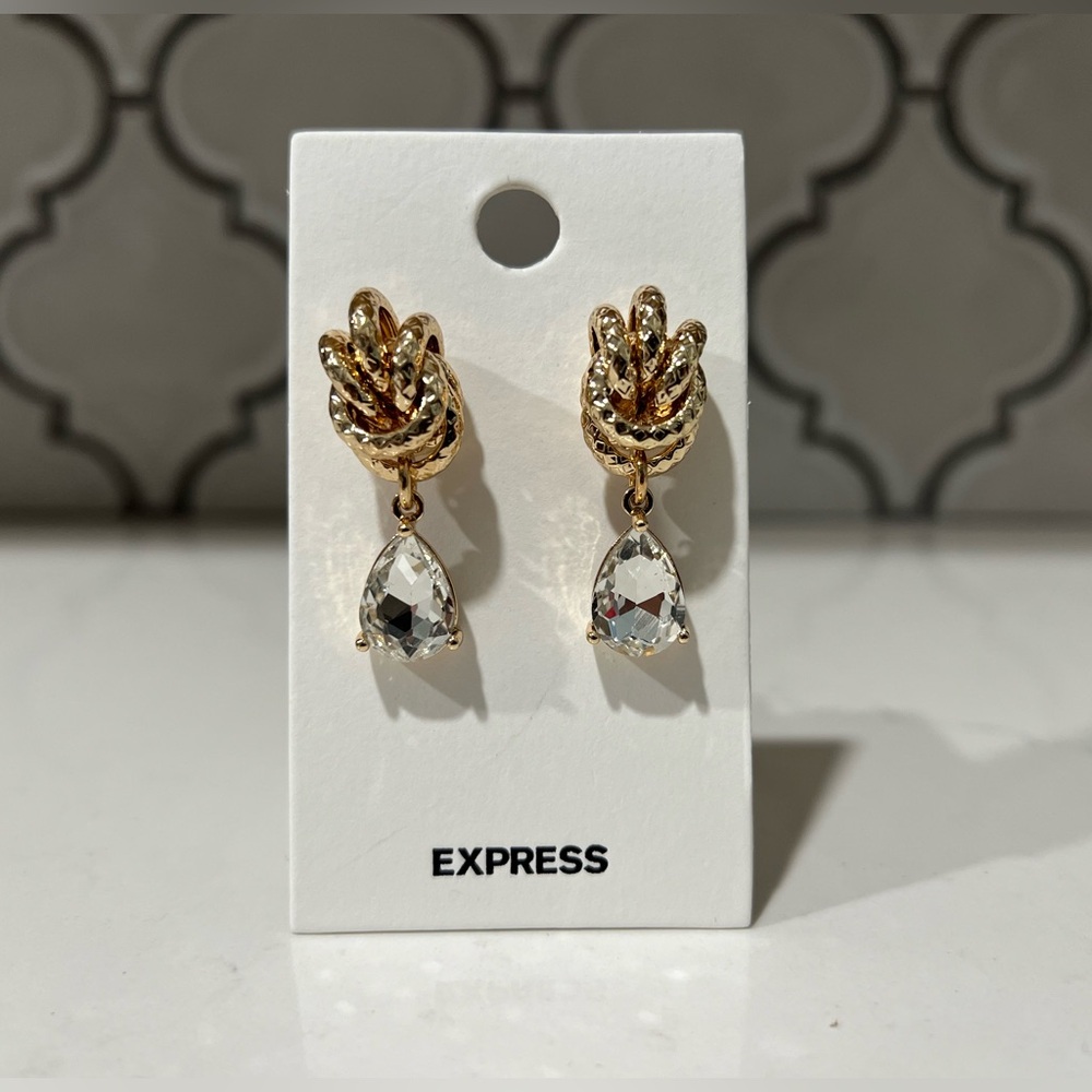 Express gold plated jeweled earrings 💎